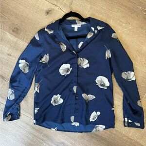 MADE FOR IMPULSE Navy Blue Button Down Shirt in Size Small